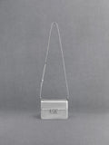 CHARLES & KEITH Women Leather Metallic Boxy Bag_Sliver
