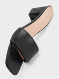 CHARLES & KEITH Women Puffy Strap Quilted Heel Mules Black