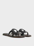 CHARLES & KEITH_Easley Cut-Out Slide Sandals_Black