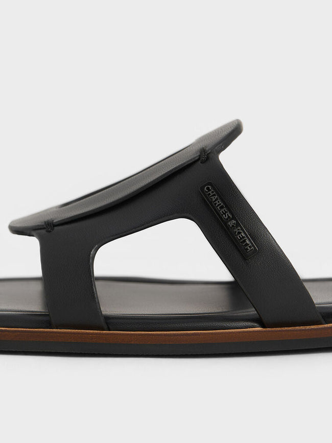 CHARLES & KEITH_Easley Cut-Out Slide Sandals_Black