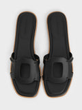 CHARLES & KEITH_Easley Cut-Out Slide Sandals_Black
