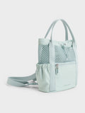 CHARLES & KEITH Women Terra Mesh & Nylon Multi-Way Bag_Sage Green