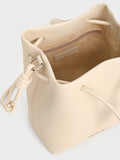 CHARLES & KEITH Women Leia Knotted Bucket Bag_Beige