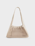 CHARLES & KEITH Women Terra Mesh & Nylon Shoulder Bag_Oat