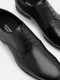 PEDRO Altitude Lightweight Embossed Leather Derby Shoes - Black