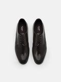 PEDRO Altitude Lightweight Embossed Leather Derby Shoes - Dark Brown