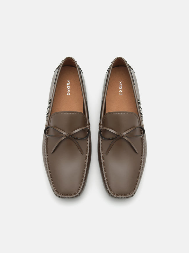 PEDRO Bow Driving Shoes - Brown