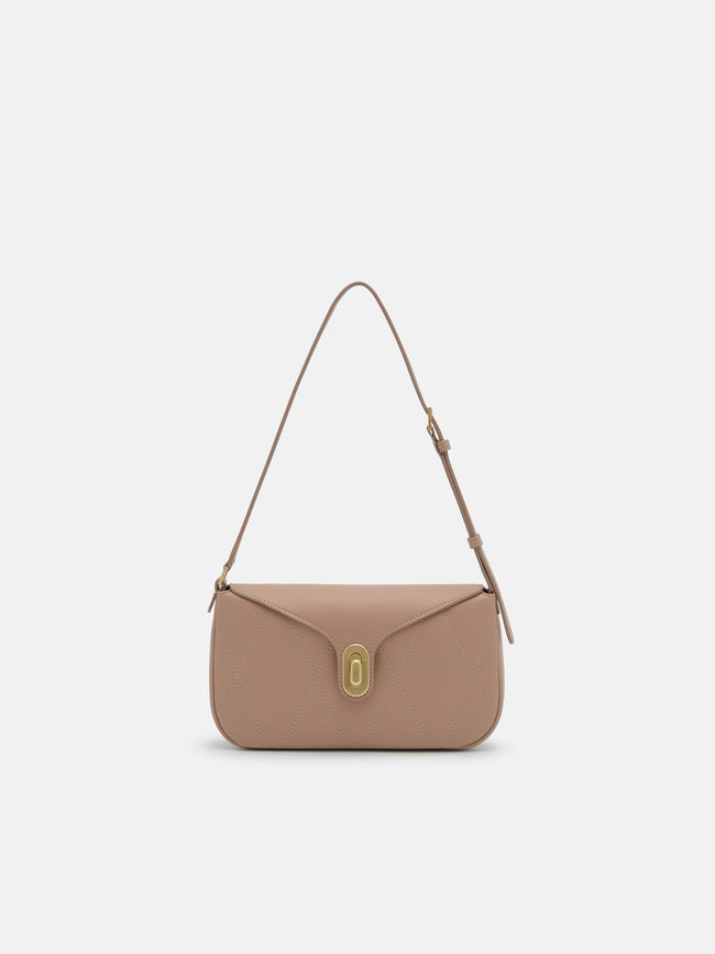 PEDRO Elin Quilted Shoulder Bag - Taupe