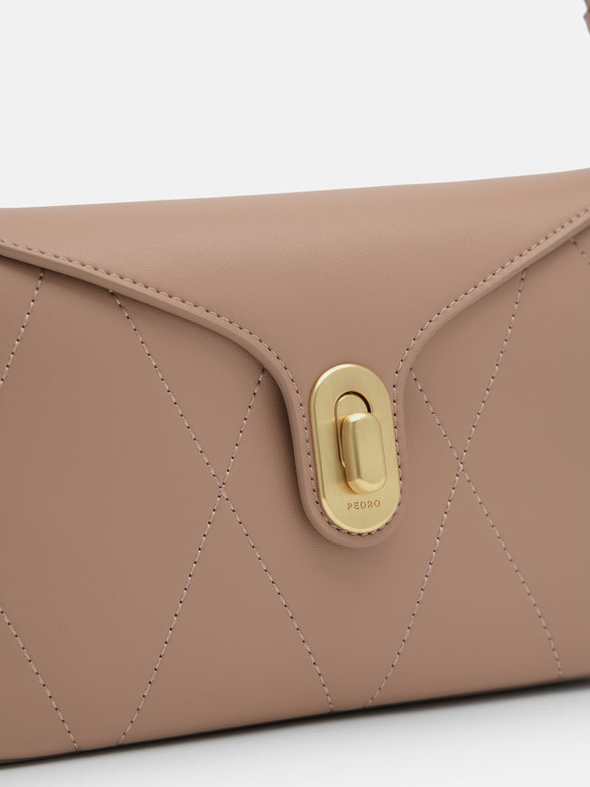 PEDRO Elin Quilted Shoulder Bag - Taupe