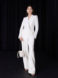 CHARLES & KEITH Women Beaded Chain-Handle Bucket Bag_White