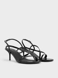 CHARLES & KEITH_Strappy Stiletto-Heel Slingback Sandals_Black Box