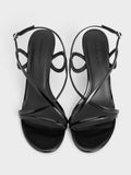 CHARLES & KEITH_Strappy Stiletto-Heel Slingback Sandals_Black Box