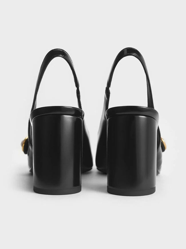 CHARLES & KEITH_Pearl-Accent Mary Jane Pumps_Black Box