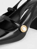 CHARLES & KEITH_Pearl-Accent Mary Jane Pumps_Black Box