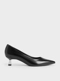 CHARLES & KEITH_Patent Pointed-Toe Kitten-Heel Pumps _Black Box