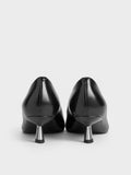 CHARLES & KEITH_Patent Pointed-Toe Kitten-Heel Pumps _Black Box