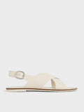 CHARLES & KEITH_Crossover-Strap Slingback Sandals_Chalk
