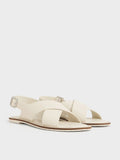 CHARLES & KEITH_Crossover-Strap Slingback Sandals_Chalk
