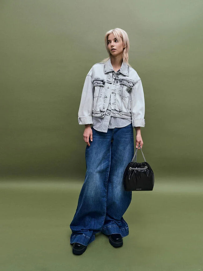 CHARLES & KEITH Caia Chain-Handle Tote Bag_Noir