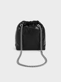 CHARLES & KEITH Caia Chain-Handle Tote Bag_Noir