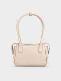 CHARLES & KEITH Bosie Elongated Top Handle Bag_Oat