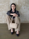 CHARLES & KEITH Bosie Elongated Top Handle Bag_Oat