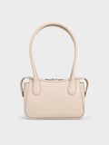 CHARLES & KEITH Bosie Elongated Top Handle Bag_Oat