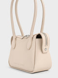 CHARLES & KEITH Bosie Elongated Top Handle Bag_Oat