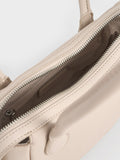 CHARLES & KEITH Bosie Elongated Top Handle Bag_Oat