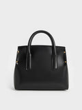 Rene Structured Top Handle Bag_Black