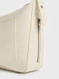 CHARLES & KEITH Women Xylia Elongated Hobo Bag_Cream