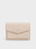 CHARLES & KEITH Adelie Envelope Crossbody Bag Oat