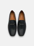 PEDRO-Dale Leather Horsebit Driving Shoes black