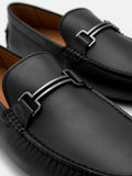 PEDRO-Dale Leather Horsebit Driving Shoes black
