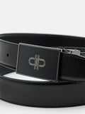 PEDRO-Icon Leather Reversible Tang Belt Black