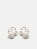 PEDRO Meissa Strappy Heel Sandals - Chalk
