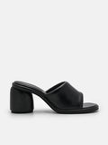 PEDRO Meissa Leather Heel Sandals-Black