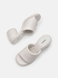 PEDRO Meissa Leather Heel Sandals-Chalk