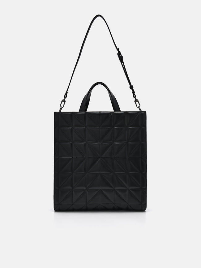 PEDRO Studio Kayla Leather Tote Bag in Pixel-Black