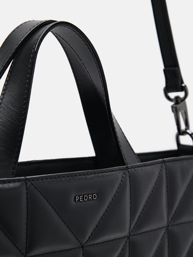 PEDRO Studio Kayla Leather Tote Bag in Pixel-Black