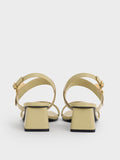 CHARLES & KEITH Yvette Double-Strap Heeled Sandals_Green