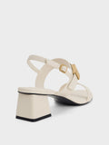 CHARLES & KEITH Yvette Double-Strap Heeled Sandals_Chalk