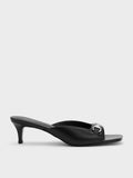 CHARLES & KEITH Leslie Kitten-Heel Mules_Black