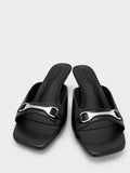 CHARLES & KEITH Leslie Kitten-Heel Mules_Black
