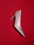 CHARLES & KEITH Glittered Cone-Heel Ponted-Toe Pumps_Pink