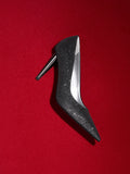 CHARLES & KEITH Glittered Cone-Heel Ponted-Toe Pumps_Black Textured