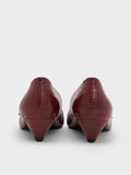 Charles & Keith Croc-Effect Buckled Pointed-Toe Kitten-Heel Pumps - Animal Print Red