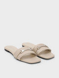 CHARLES & KEITH Leslie Slide Sandals_Beige