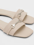 CHARLES & KEITH Leslie Slide Sandals_Beige
