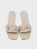 CHARLES & KEITH Leslie Slide Sandals_Beige